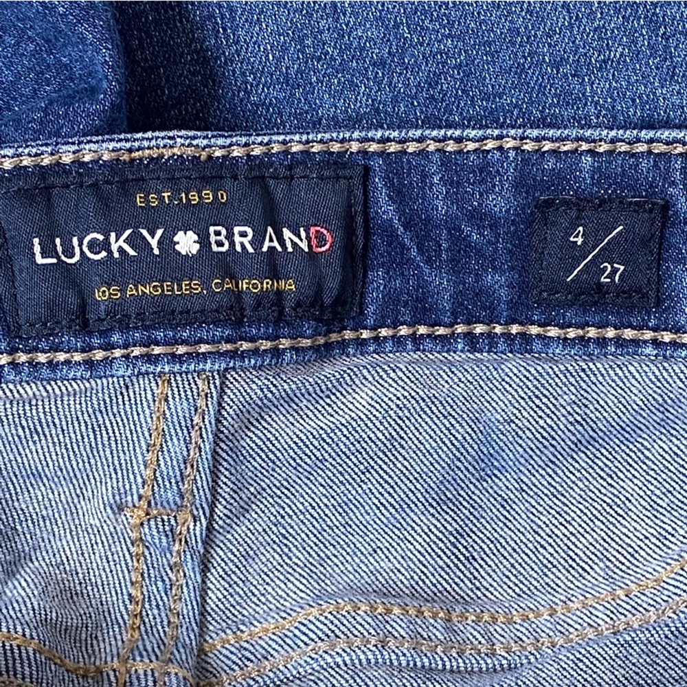 Lucky Brand Jeans The Roll Up Denim Shorts Sz 4 27 - Picture 8 of 9